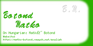 botond matko business card